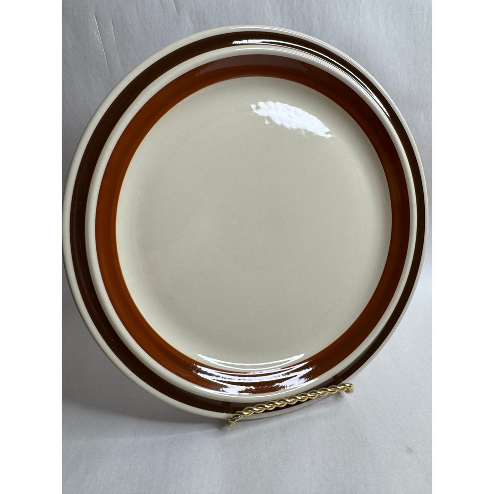 Hearthside Estate‎ Hand Painted Stoneware Dinner Plate Brown Band Japan 10.5in - Picture 2 of 6